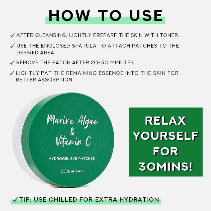 Marine Algae & Vitamin C Hydrogel Eye Patches-BrightBean Baby