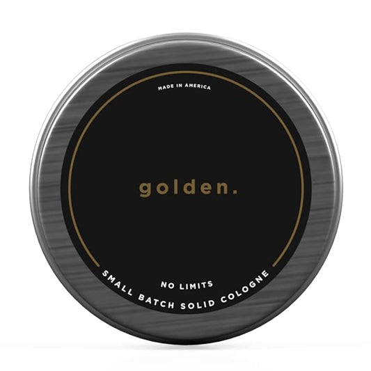 Golden Grooming Co. Solid Cologne - Travel-Sized Concentrated Balm - Solid Perfume with Subtler Scent and Long-Lasting Fragrance - For Men of Color - 1 oz Tin-BrightBean Baby