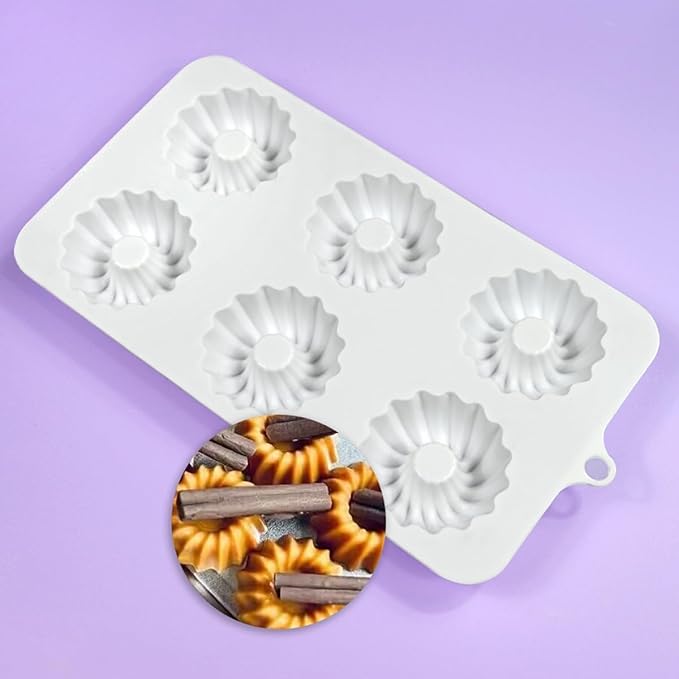 mostsom Silicone Mold Savarin Chocolate Molds Star Mountain Mousse Cake Mold DIY Bakeware Molds (A_8.88x4.68x0.8 inch)