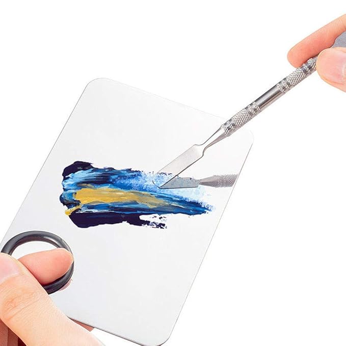 4 Pieces Makeup Spatula Cosmetics Mixing Spatula Stainless Steel Cosmetic Makeup Spatula Makeup Palette Spatula Tool Double Headed Makeup Stirring Spatula Makeup Accessories(150 mm, Silver)-BrightBean Baby