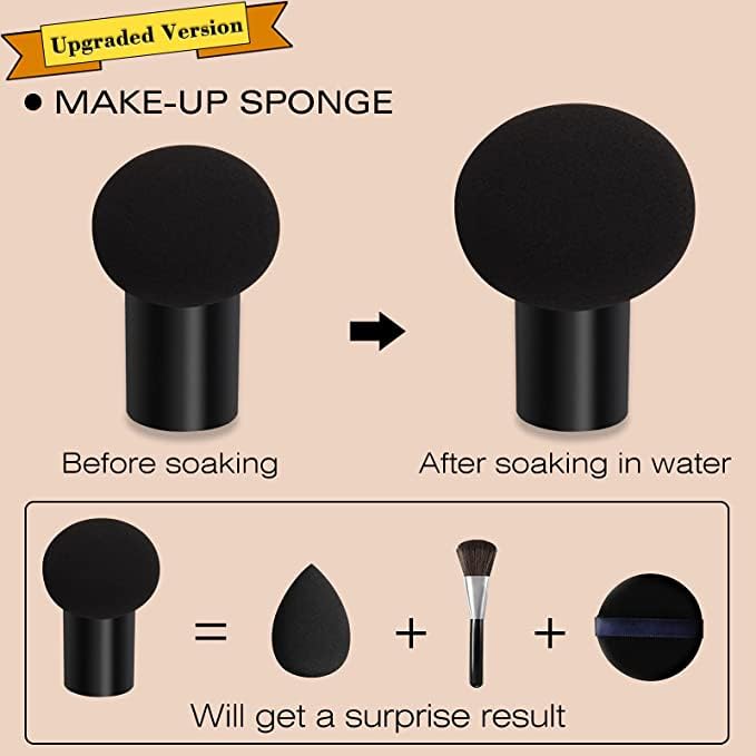 Beauty Glazed Mushroom Head Air Cushion CC Cream Foundation Cover Concealer Makeup Moisturizing Brightening Pigment Liquid Foundation, Even Skin Tone Makeup Base BB # 02 Naturel-BrightBean Baby