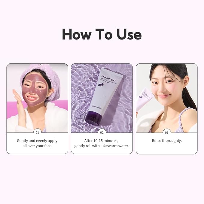 Papa Recipe Kaolin Mud Mask with Eggplant Extract – Hydrating Creamy Clay Mask for Pore Care, Gentle Exfoliation & Daily Use – With 6 Types of Hyaluronic Acid & Cica – Korean Skincare-BrightBean Baby