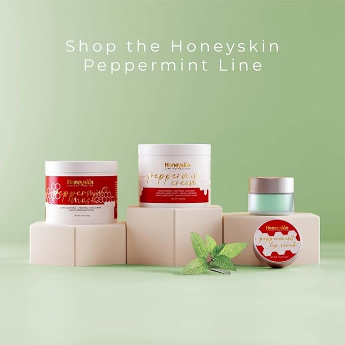 Lip Exfoliator Scrub and Lip Treatment - Gentle Lip Repair for Dry Cracked Lips and Lip Scrubs Exfoliator and Moisturizer - All Naturals Lip Brightening for Dark Lips (Peppermint)-BrightBean Baby