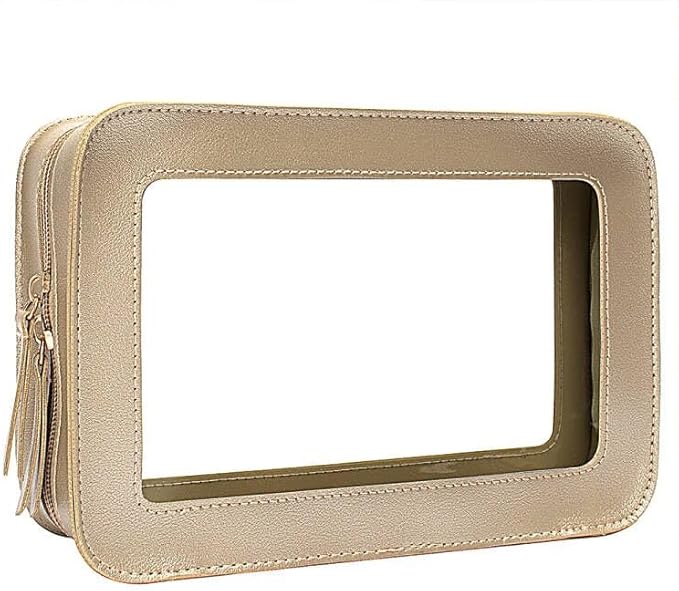 Clear Makeup Bag Small, TSA Approved Portable Toiletry Bag with Zipper Cosmetic Travel Bag Makeup Organizer Case Mini Makeup Pouch for Purse Car Organizer Bag for Women Men-BrightBean Baby
