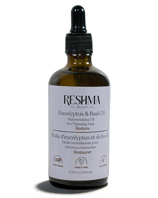 Reshma Beauty Eucalyptus & Basil Oil – Henna Infused Rejuvenating Oil for Thinning Hair | Restores, Strengthens & Nourishes-BrightBean Baby