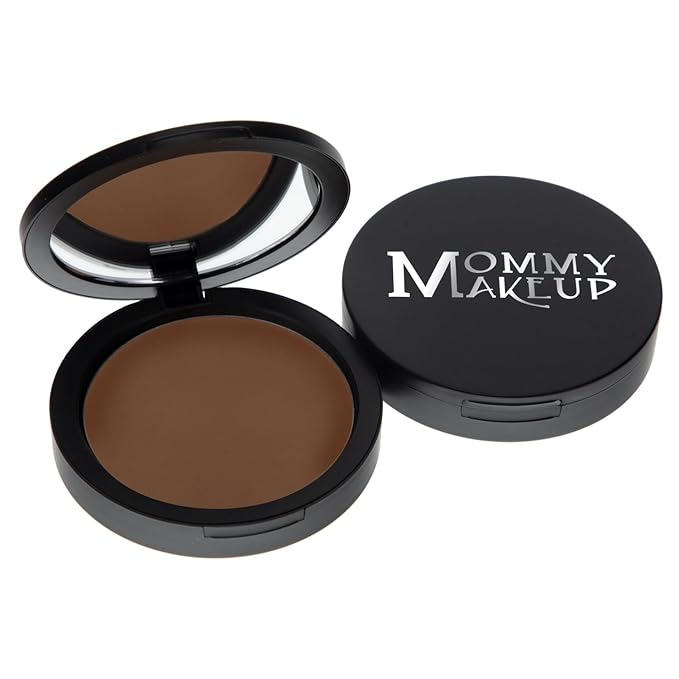 Mineral Dual Powder in COFFEE BREAK (Extra Dark) | 4-in-1 Pressed Mineral Foundation with SPF 15 for Flawless Glow & Soft Looking Skin | Oil Free, Talc Free, Gluten Free | 0.45 Oz | by Mommy Makeup-BrightBean Baby