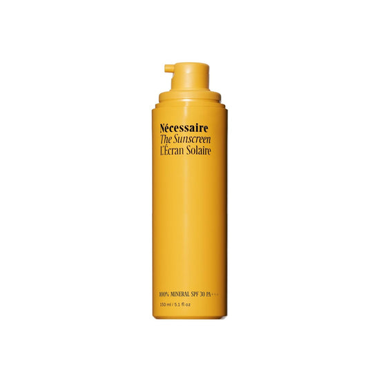 Nécessaire The Mineral Sunscreen SPF 30 PA+++. For The Body. Broad Spectrum. Zinc Oxide, Hyaluronic Acid, Niacinamide. Hydrate. Protect Against Sun Damage + Premature Aging. Dermatologist-Tested 5.1oz-BrightBean Baby