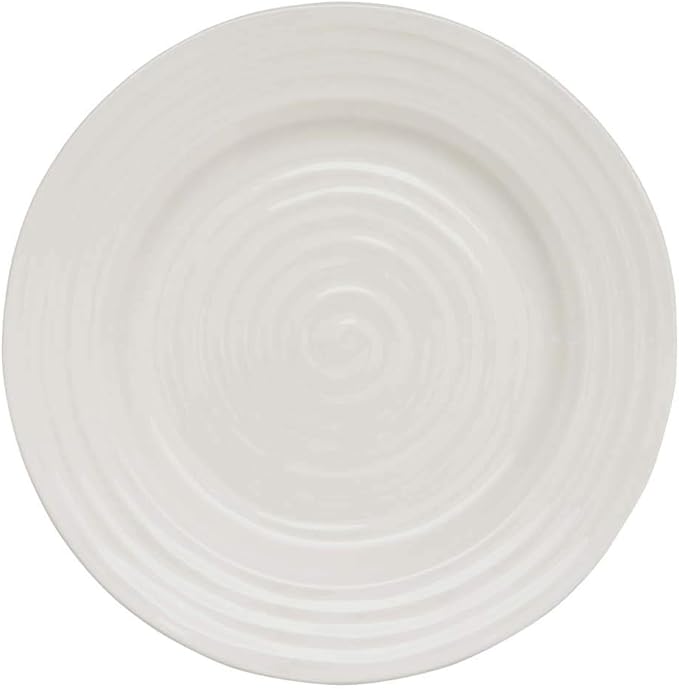 Portmeirion Sophie Conran Salad Plate Set of 4-8 Inch Fine Porcelain Round Dinnerware, White Dish for Casual Dining, Serving & Entertaining - Dishwasher, Microwave, Freezer & Oven Safe