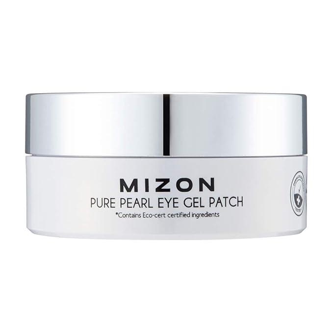 MIZON Pure Pearl Eye Gel Patch with Pearl, Diamond Powder, and Niacinamide for Radiance, Firming, and Nourishment – 60pcs – Improves Dark Circles and Luminosity-BrightBean Baby