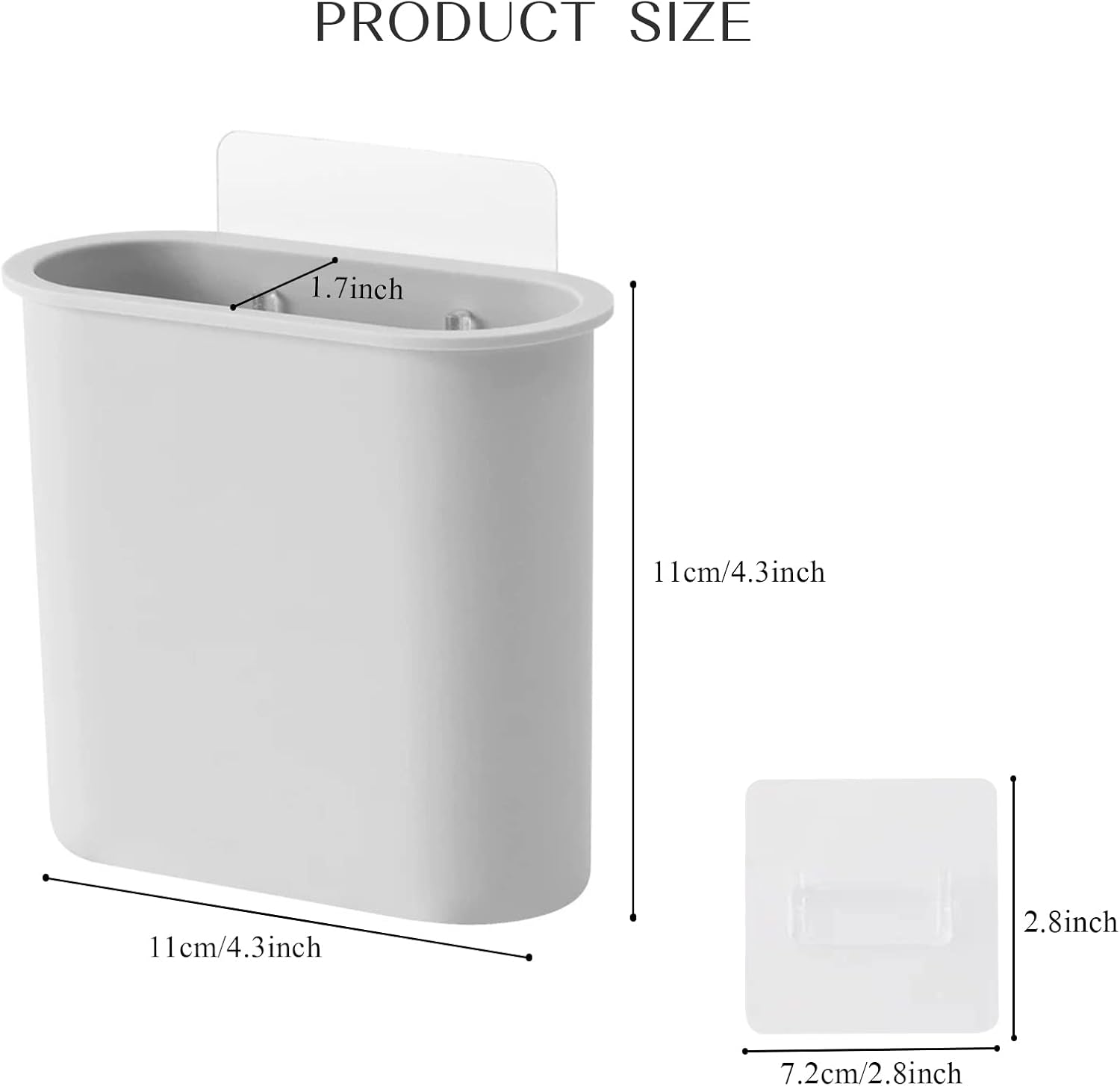 2 Packs Toothbrush Holders Wall Mounted, Self Adhesive Tooth Brush Holder for Bathroom Electric Toothbrush Toothpaste Razor Bathroom Accessories(Grey-BrightBean Baby