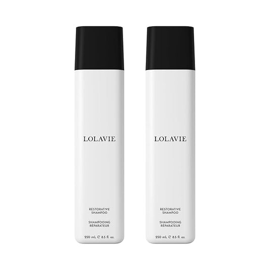 LolaVie Restorative Shampoo - 8.5 oz, 2 Pack - Repairs Look of Damage, Protects from Breakage, Reduces Frizz for 12x Softer, Smoother Hair - Gentle, Color Safe - All Hair Types-BrightBean Baby