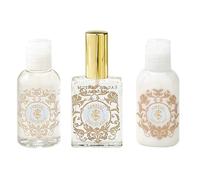 Shelley Kyle Lorelei Mini Gift Set, Includes Travel Size Perfume, Lotion, and Shower Gel, Packaged in Beautiful Cream and Gold Gift Box with Ribbon-BrightBean Baby