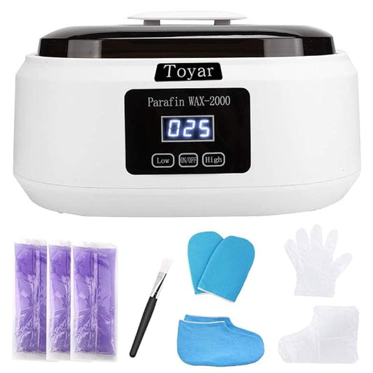 Paraffin Wax Machine for Hand and Feet，Touchscreen Paraffin Wax Warmer with 1.98lb Wax Moisturizing Paraffin Spa Wax Bath Kit, Large Capacity at Home for Smooth and Soft Skin（White）-BrightBean Baby