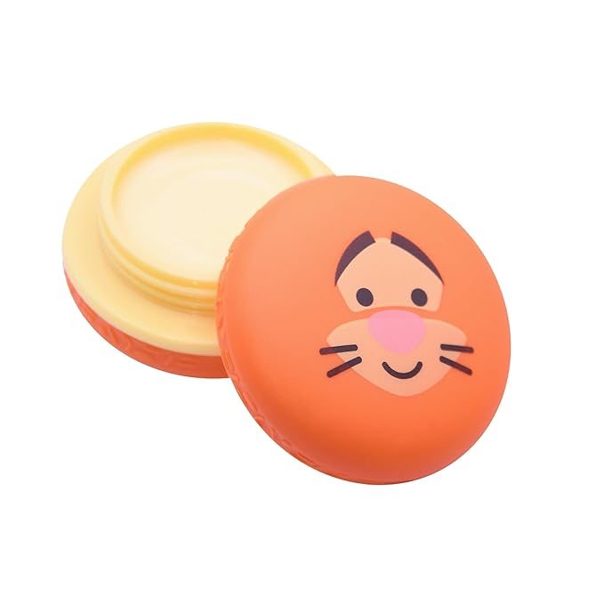 The Crème Shop x Disney Macaron Lip Balm Winnie The Pooh Lemon Honeycomb Crème Korean Scented Pocket Portable Vitamin E Shea Butter (Tigger (Mango Peach))-BrightBean Baby