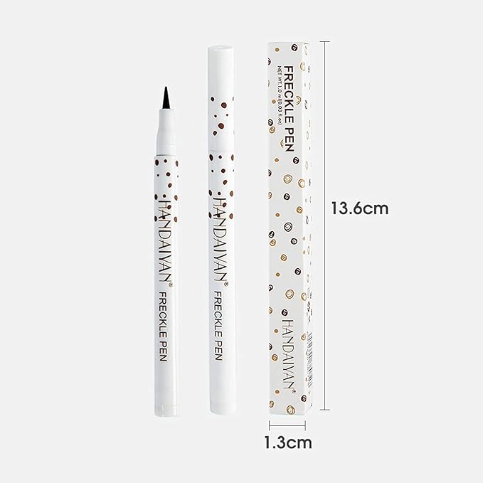 Freckle Pen 2 Colors, Natural Lifelike Freckle Makeup Pen Magic Freckle Color,Waterproof Longlasting Soft Dot Sopt Pen,for Natural Effortless Sunkissed Makeup-Chestnut&Dark Brown-BrightBean Baby
