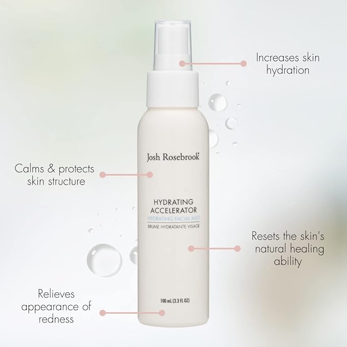 Josh Rosebrook Face Mist Hydrating Spray - Refreshing & Lightweight Antioxidant Hydrating Accelerator - Natural Facial Spray for All Skin Types (100 mL (3.3 fl oz))-BrightBean Baby
