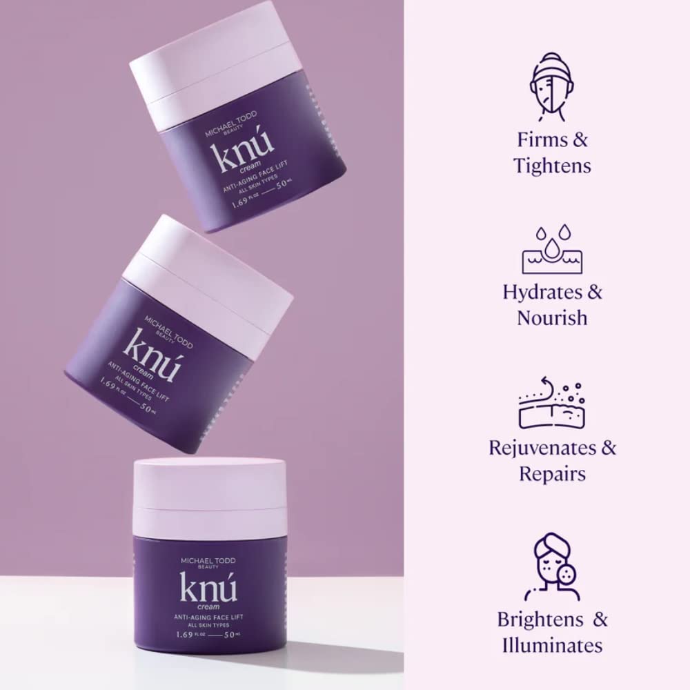 MICHAEL TODD Beauty KNU Cream – Face Lifting, Brightening & Tightening Cream – For Moisturizing & Rejuvenating – With Bakuchiol, Peptides & Snail Secretion – For All Skin Types – 1.68 fl oz/50 mL-BrightBean Baby