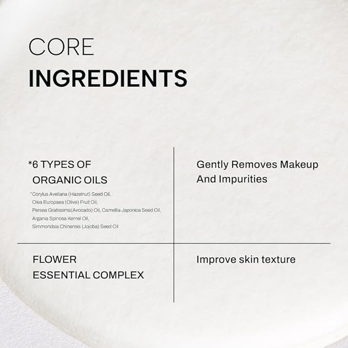 Whamisa Organic Flowers Cleansing Oil, Face Cleanser, Postbiotic-Rich Makeup Remover for Deep Cleansing, Pore Care, Rolling, Fermented, Easy Clean (260ml)-BrightBean Baby