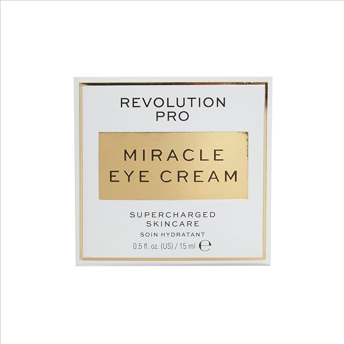 Revolution Pro, Miracle Eye Cream, Hydrating & Beautifying Eye Cream, Helps Dark Circles & Fine Lines with Vitamin C & Squalene, 0.5 oz-BrightBean Baby