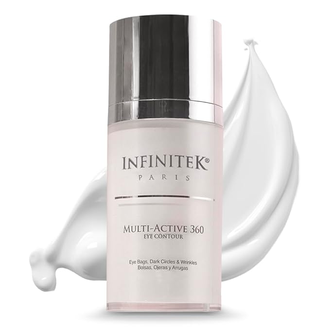 Infinitek Paris Multi-Active Collagen Eye Cream & Retinol Serum Eye Contour - Anti Aging Eye Cream for Wrinkles, Under Eye Treatment for Dark Circles and Under Eye Wrinckle Repair. 0.50 Fl Oz-BrightBean Baby