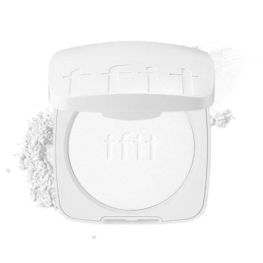 Finish Setting Pact - Blurs Pore & Fine Lines, Long-wearing, Matte Finish, Ideal for Oily Skin, Korean Makeup, 0.14 Oz. (01 White, 0.14 Oz.)-BrightBean Baby
