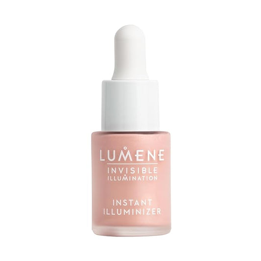 Lumene Invisible Illumination Instant Illuminizer Rosy Dawn - Lightweight Hydrating Liquid Highlighter - Glowing Skin Makeup Highlighter for a Natural Radiance - Highlight Illuminator (0.5 Fl Oz)-BrightBean Baby