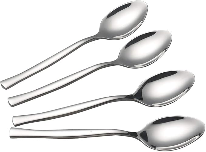 12-Piece Dessert Spoons, Stainless Steel Small Spoon