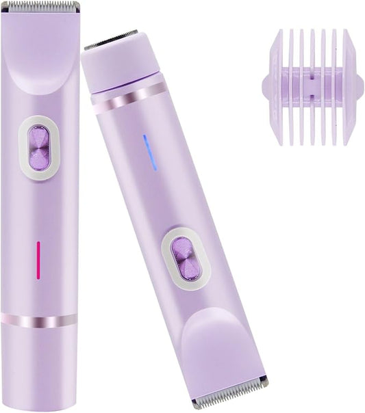 Women's Electric Dual Headed Shaver, 2 in 1 Bikini Trimmer, USB Rechargeable Electric Razors Body Hair Trimmer-BrightBean Baby