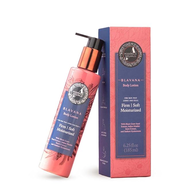 A. Modernica Blavana Body Lotion | Ayurvedic-Based Moisturizer for Dry, Aging Skin | Enriched with Black Gram, Manjistha, Almond Oil & Sesame Seed Oil | Lightweight & Fast-Absorbing | 6.25 fl oz-BrightBean Baby