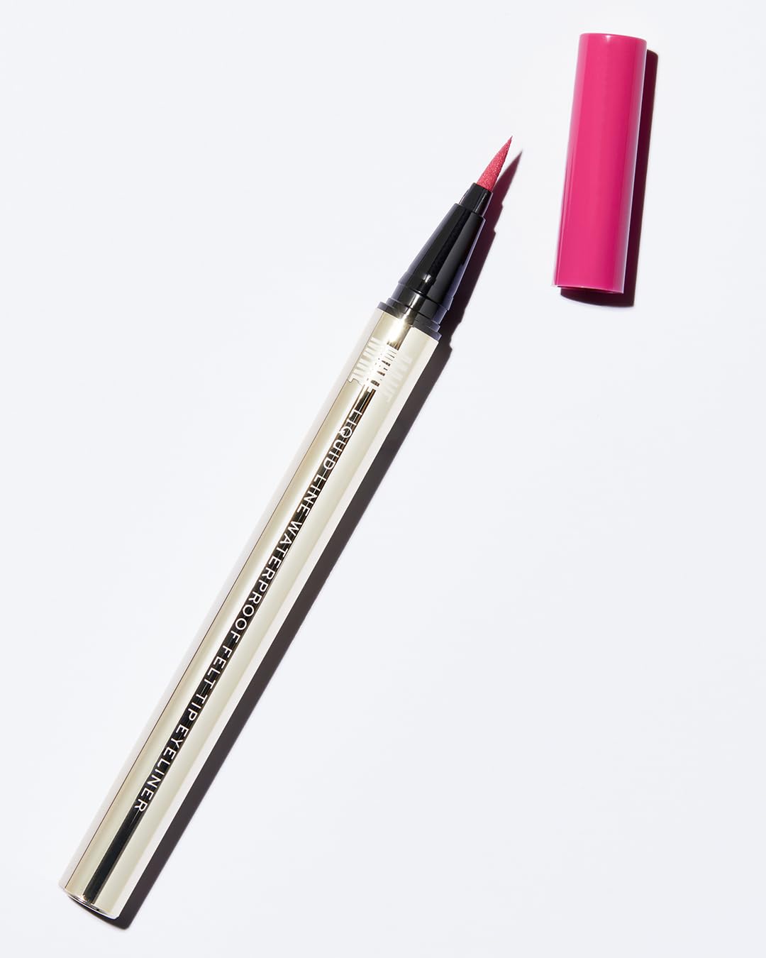 MAKE Beauty Liquid Line Waterproof Liquid Eyeliner Pen. Smudge-Proof Felt Tip for Precise Application of Lines, Wings, and Graphics. Long Lasting Eye Liner - Shade, Pink Star-BrightBean Baby