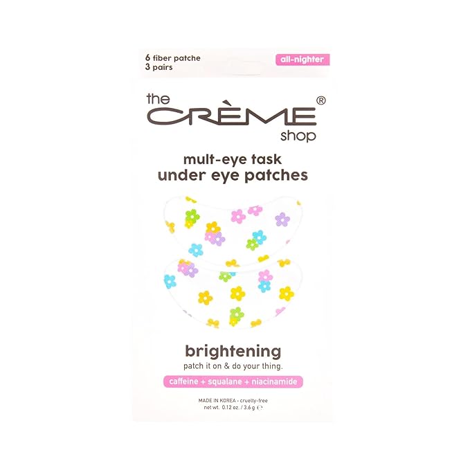The Crème Shop Mult-Eye Task Under Eye Patches | Under Eye Patches for Dark Circles | Korean Skin Care | Vitamin C, Hyaluronic Acid, Strawberry - All-Nighter (3 Pack)-BrightBean Baby