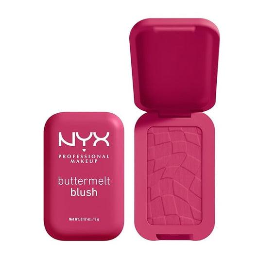 NYX PROFESSIONAL MAKEUP Buttermelt Powder Blush, Fade and Transfer-Resistant Blush, Up to 12HR Make Up Wear, Vegan Formula - Butta Than Before-BrightBean Baby