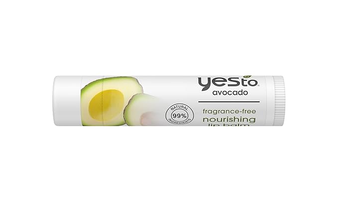 Yes To Fragrance-Free Avocado Nourishing Lip Balm, Moisturizing Non-Sticky Salve To Replenish Lips With Nutrients, With Omega-3 Fatty Acids & Hyaluronic Acid, Natural & Cruelty Free, 0.15 Oz, 3-Pack-BrightBean Baby