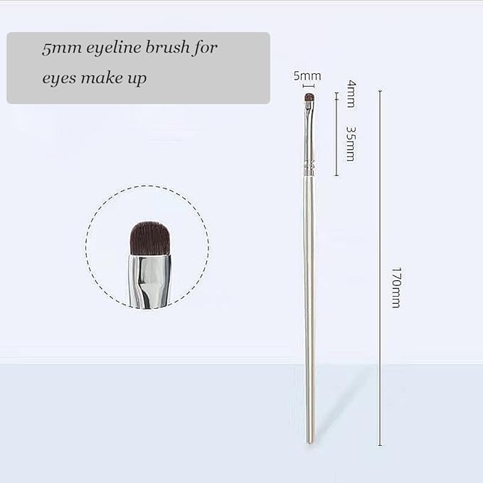 Mini Smudge Brush for Eyeliner,2 PCS Small Smudge Brush for Precision Eyeshadow and Eyeliner,Eyeliner Brush for Powder Gel Cream Liquid Concealer,Eye Makeup Brush Set-BrightBean Baby