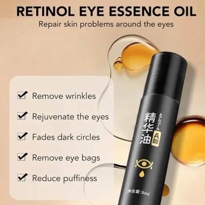 Time Eraser Rollerball, Retinol Anti-Wrinkle Eye Serum Oil, Eye Oil Roller, Reduces Fine Lines, Anti Wrinkle Serum For Eye-BrightBean Baby
