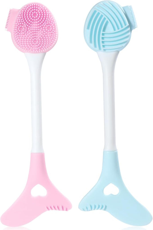 2 Packs Silicone Face Scrubber Exfoliator, Face Mask Brush Applicator, Facial Cleansing Brush, Pore Cleaning Brush, Pore Scrubber for Face-BrightBean Baby