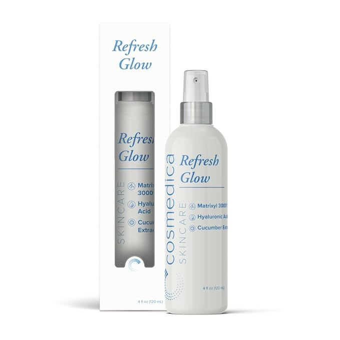 Cosmedica Skincare Refresh Glow Hydrating Peptide Spray with Matrixyl 3000, Cucumber Extract & Hyaluronic Acid for Revitalized Skin – 4 oz-BrightBean Baby