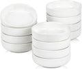 Selamica Soy Sauce Dish, 2.5 oz Ceramic Dipping Bowls Set of 12, 3.3 Inch Pinch Bowls for Side Dish, Condiment, Ketchup, Sushi, BBQ, White