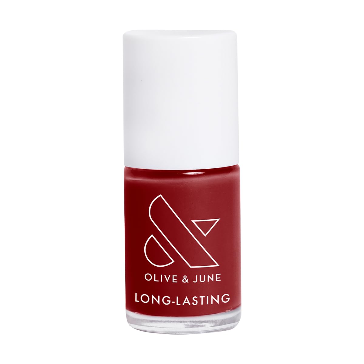 Olive & June Long Lasting Nail Polish | Plump Gel-Like Finish No Lamp Needed | Lasts up to 10 days | Salon-Quality Color at Home | 15-Free, Vegan & Cruelty-Free Chip-Resistant | Cozy Up | Brick Red-BrightBean Baby