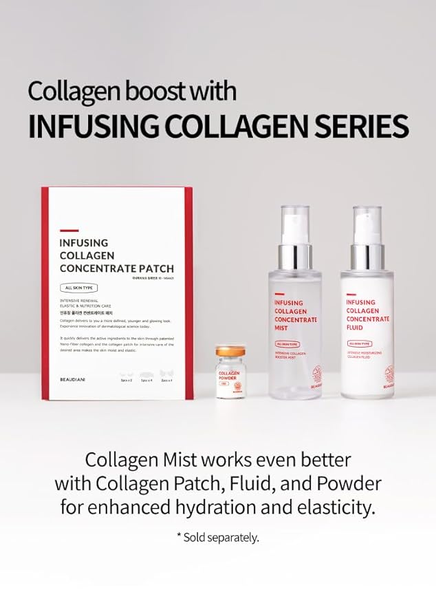 Collagen Facial Mist – Hydrating & Firming Spray for Face, Anti-Wrinkle Korean Skincare, Daily Moisturizer & Skin Tightening Mist with Nourishing Collagen (1.69 fl oz)-BrightBean Baby