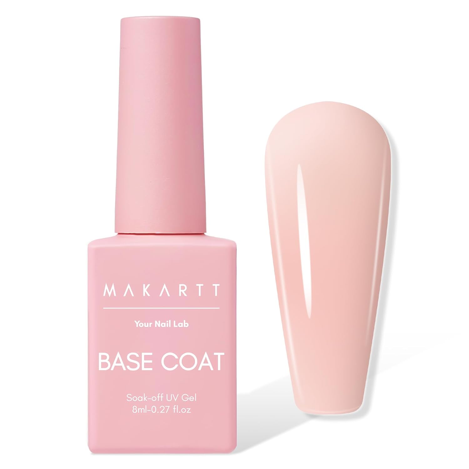 Makartt Rubber Base Gel Polish: Natural Nude Fall Winter 8ML Soak Off UV LED Foundation Gel for Salon DIY Nail Art Designs Home(Sun-Kissed Sands)-BrightBean Baby