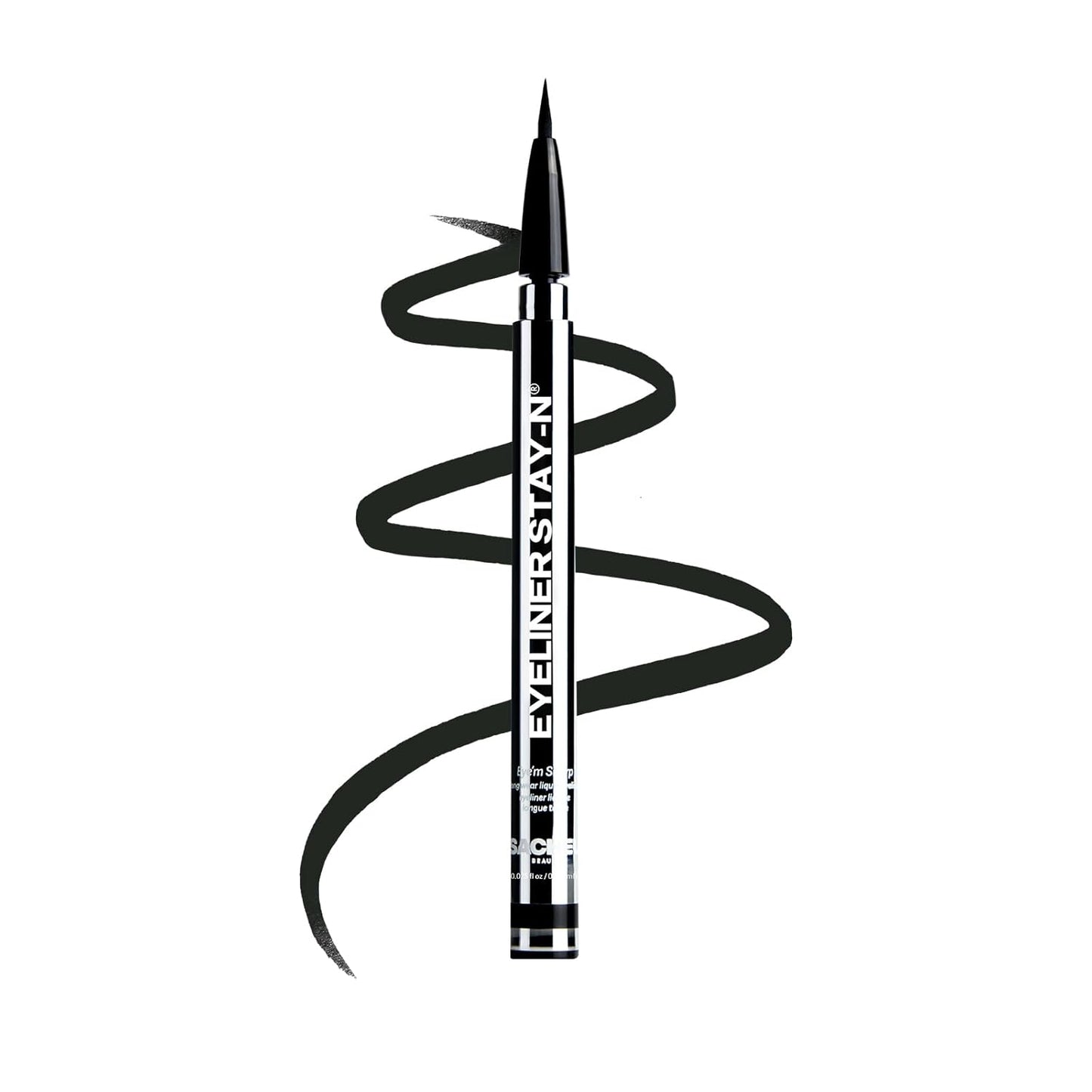 Sacheu Liquid Eyeliner STAY-N Long Wear Waterproof Eyeliner Pen with Ultra-Precise 360° Flexible Tip — Smudge-Proof Vegan & Cruelty-Free Eye Makeup, Eye’m Sharp-BrightBean Baby