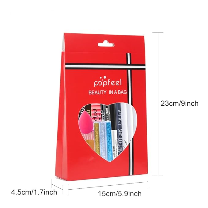 All in One Eyeshadow Palette Makeup Set, Makeup Kit with Rich Color Matte Matalic Shimmer Shadow, Mascara, Concealer Lipstick,Travel Makeup Bundle Holiday Surprising Makeup Box for Women Girl-BrightBean Baby