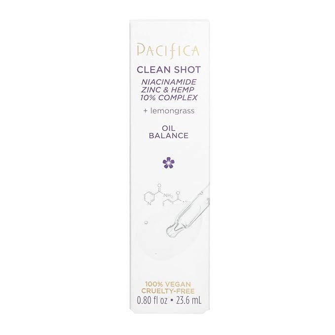 Pacifica Clean Shot Niacinamide Zinc and Hemp 10 Percent Complex Unisex 0.8 oz-BrightBean Baby