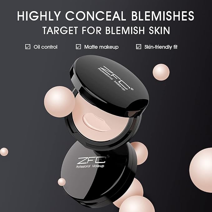 Foundation Makeup Concealer, Medium-to-Full Coverage Foundation Cream, Long Lasting Waterproof Up to 12HR Hybrid Setting Powder-BrightBean Baby