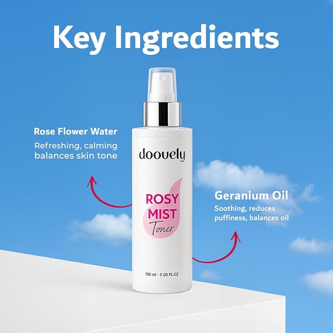 Rosy Mist Hydrating Toner – 150ml, Rose Water Spray for Face | Refreshing Toner & Face Mist Hydrating Spray for Glowing Skin, Instant Hydration, and Natural Radiance – All Skin Types.-BrightBean Baby