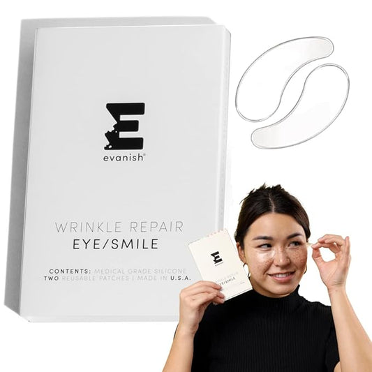 Wrinkle Repair Eyes and Smile - Hydrating Under Eye Patches for Puffy Eyes and Fine Lines - Reusable Silicone Gel Masks - Anti-Wrinkle Treatment, USA Made (2 Count)-BrightBean Baby