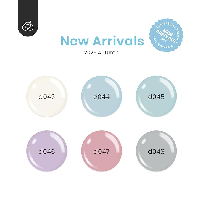 beetles Gel Polish Nail Set 6 Colors Ultimate Morandi Nude Pink White Blue Pastel Gel Nail Polish 6 Colors Daydream Verses Collection Soak Off Uv Diy Manicure Kit New Nail Trend for Women Girls-BrightBean Baby