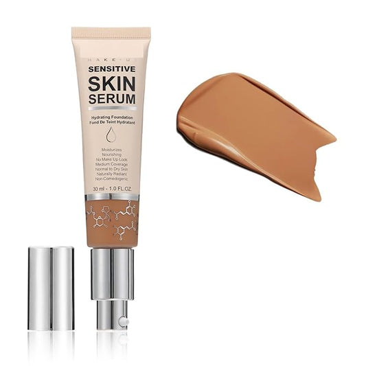 MAEPEOR Hydrating Foundation 6 Colors Full Coverage Liquid Foundation Naturally Mattle Oil-Control Foundation for All Skin Tone (05 Tan)-BrightBean Baby