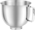 5 QT Stainless Steel Mixer Bowl Compatible with KitchenAid Artisan&Classic Series 4.5-5QT Tilt-Head Mixers K45 KSM70 KSM150 etc. Replacment for KitchenAid Mixer Bowl(Light Weight)
